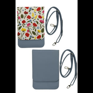 Caseable 2-pack Crossbody Phone Bags Protection Botanical/Blue